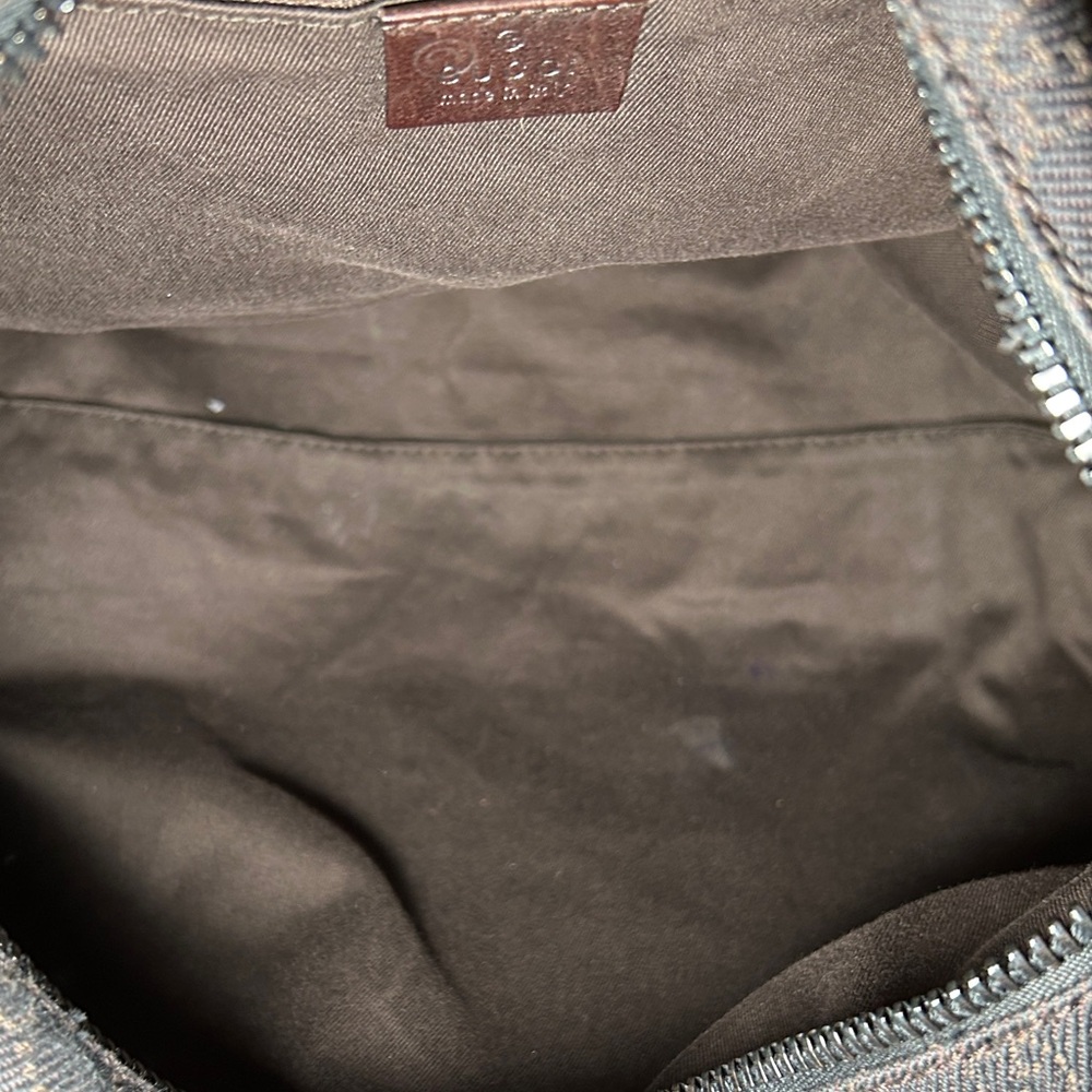 213. Gucci Dark Brown GG Hobo Bag - Picture 8 of 13
